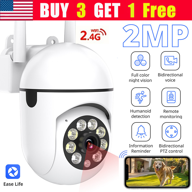 Security Camera 2.4GWiFi Smart Home outdoor Night Vision Cam 1080P Wired Camera