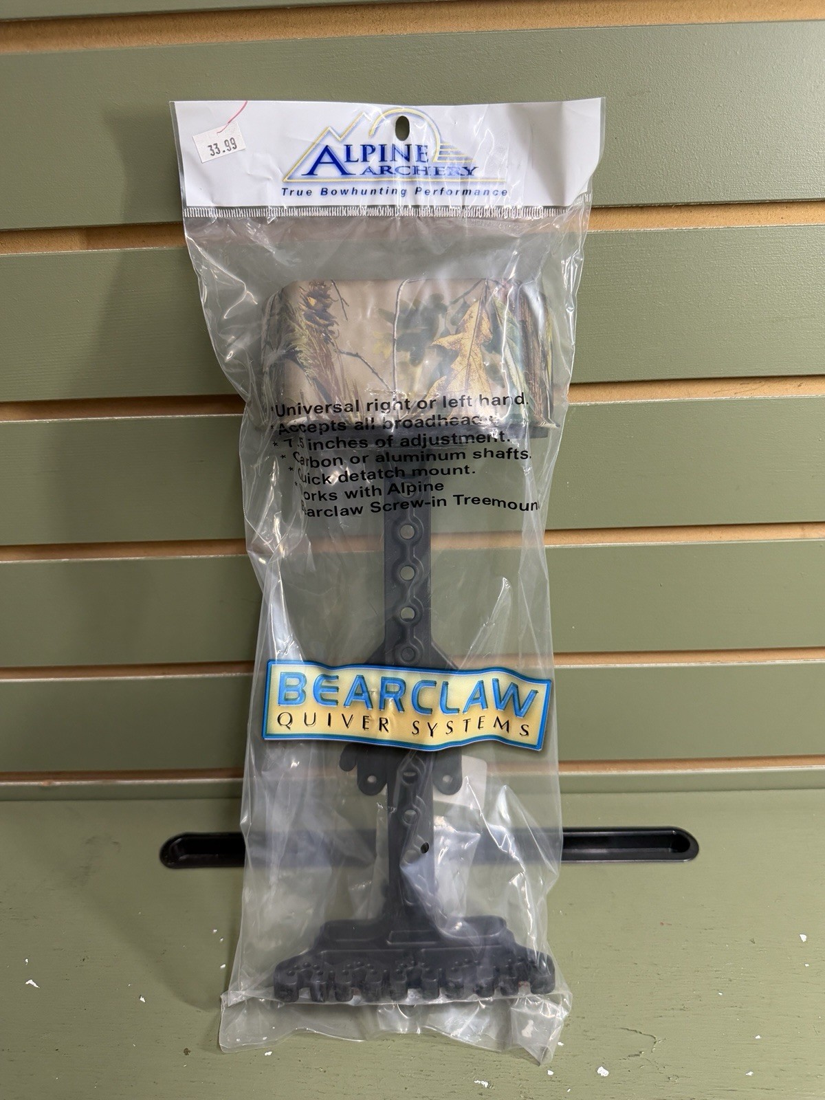 Alpine Archery Bear Claw Quiver System 5 Arrow Quiver Camo, NOS