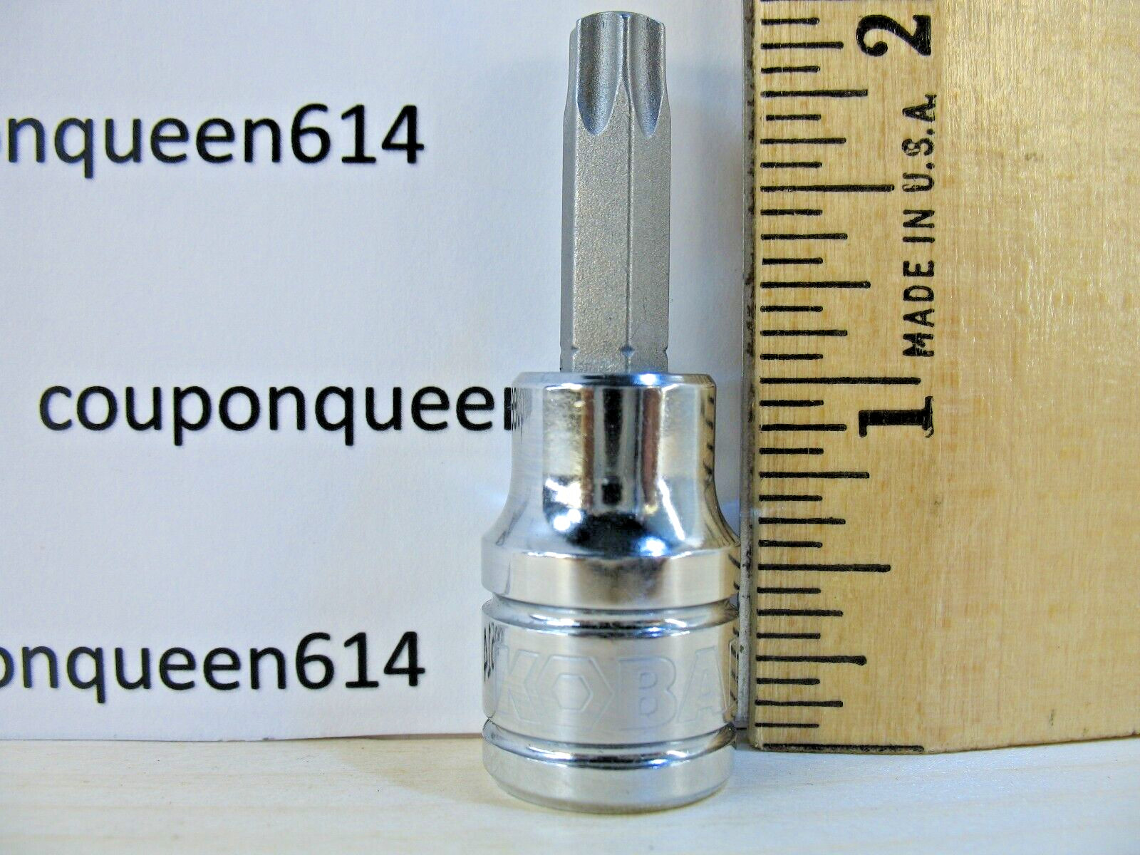 Kobalt 338195-0622, 3/8" Drive Tamper Proof Torx Bit Socket TT40 - Brand New