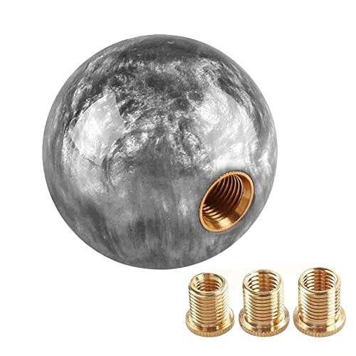Shift knob Round Ball Marble Style Universal for Manual Automatic Vehicles Gray