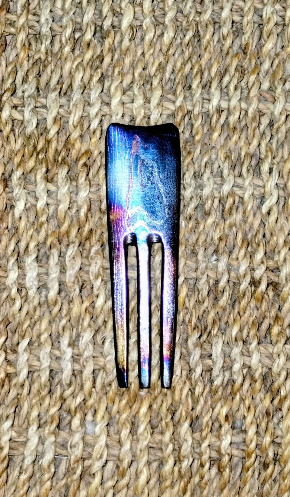 The "Salad Fork IV" HANDMADE DAMASCUS STEEL DIVOT TOOL by Dave Curry Hand Torch