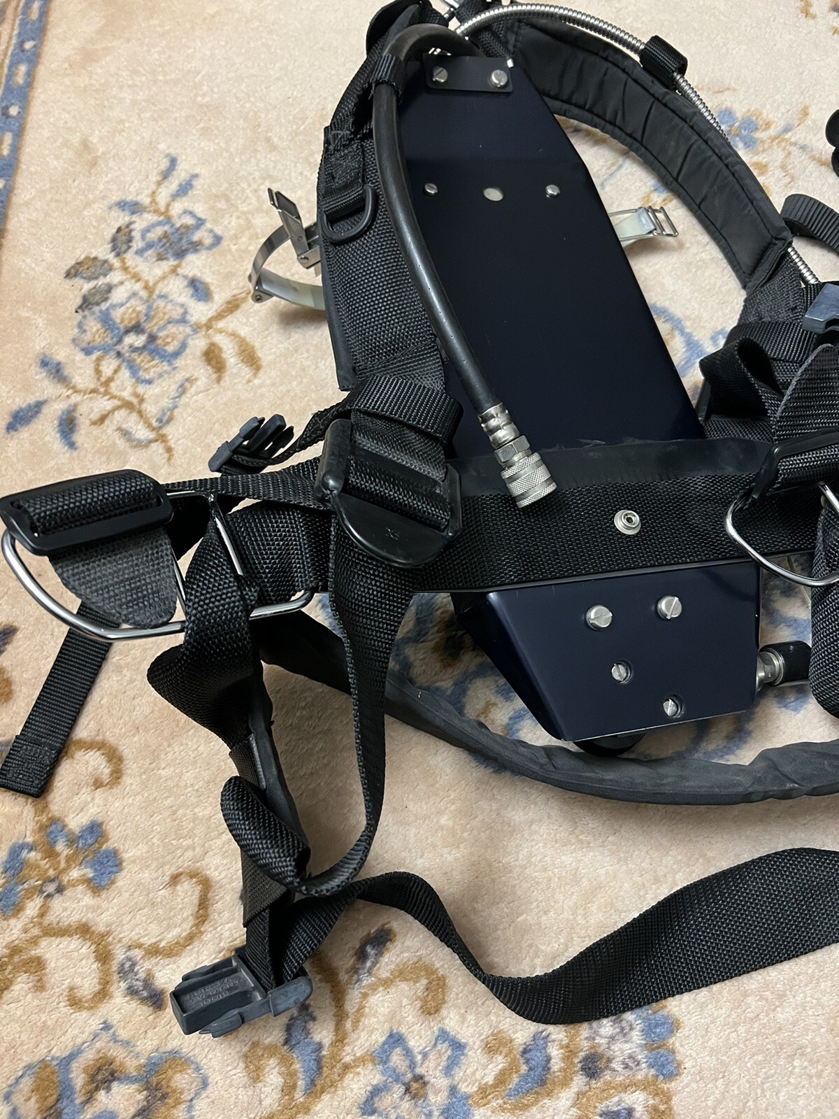 Vtg North Self-Contained Breathing Apparatus Scuba Gear Metal Backplate Harness