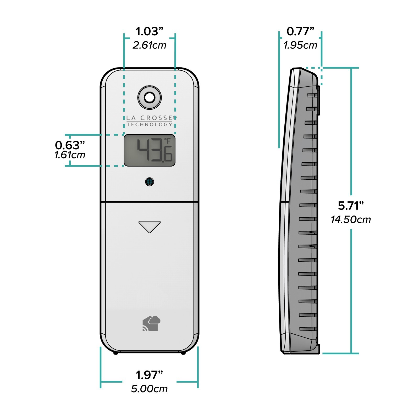 LTV-TH2i La Crosse Technology View - Connected Temperature & Humidity Sensor