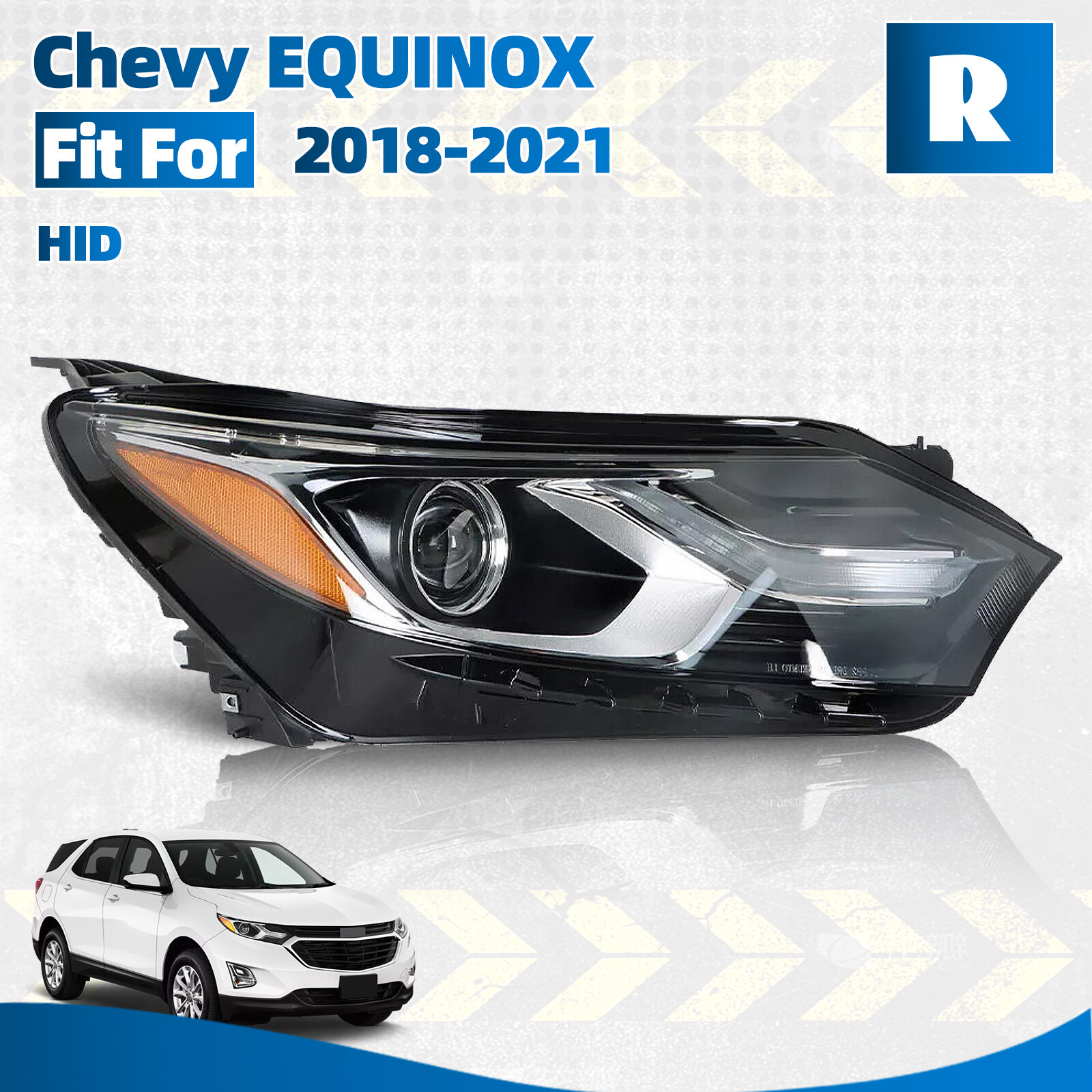 HID Headlight for 2018-2021 Chevy Equinox w/o Bulbs w/o ballast Passenger