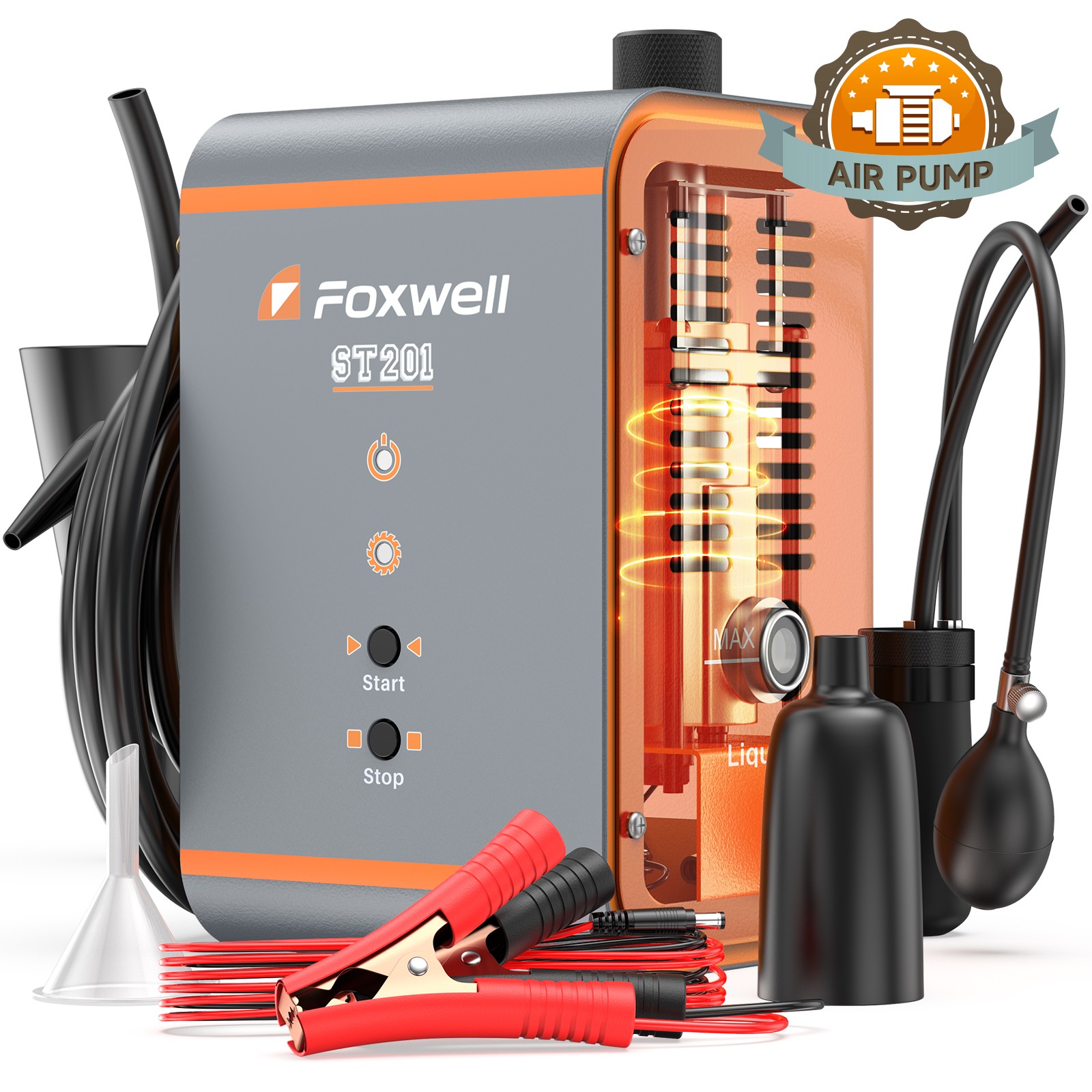FOXWELL ST201 EVAP Smoke Machine Car Pipe System Vacuum Smoke Leak Detector Test