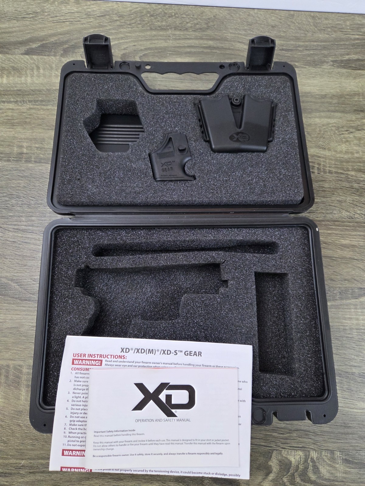 Springfield Armory 4" XD 45 Black Factory Gun Case W/ Foam Inserts & Accessories