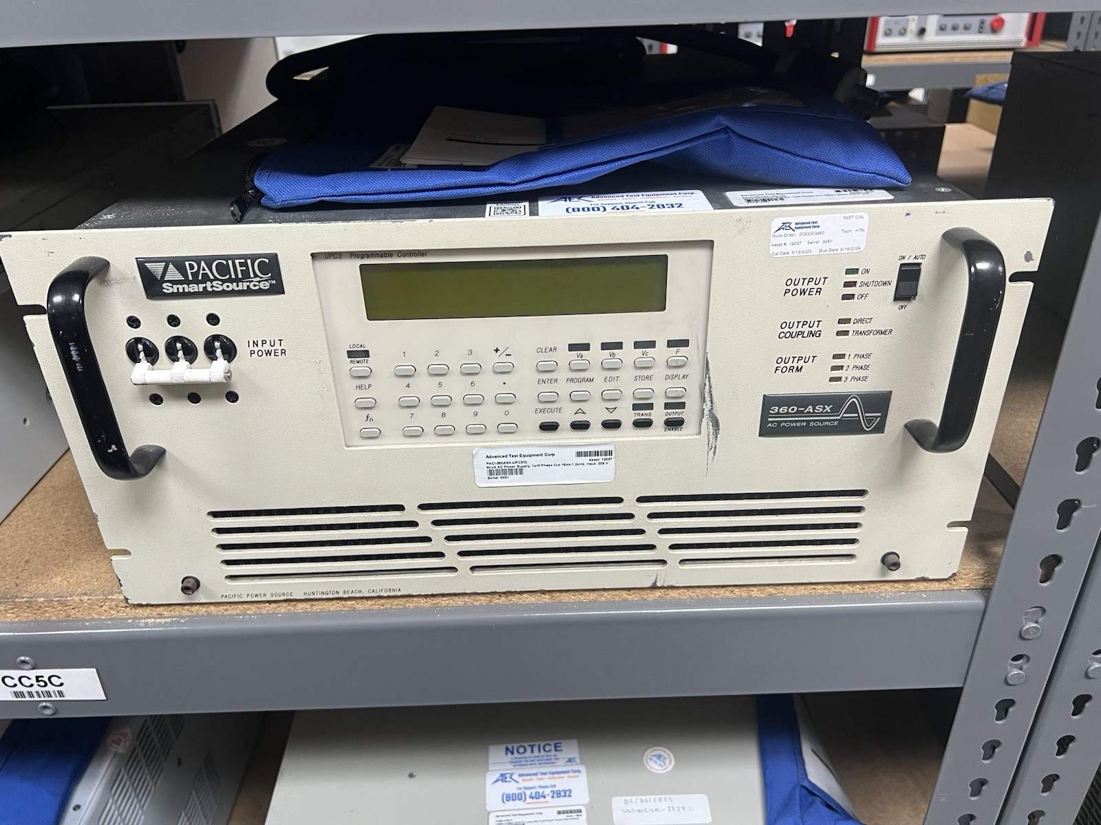 Pacific Power 360ASX-UPC3/G 6kVA AC Power Supply 208VAC/3ph Input