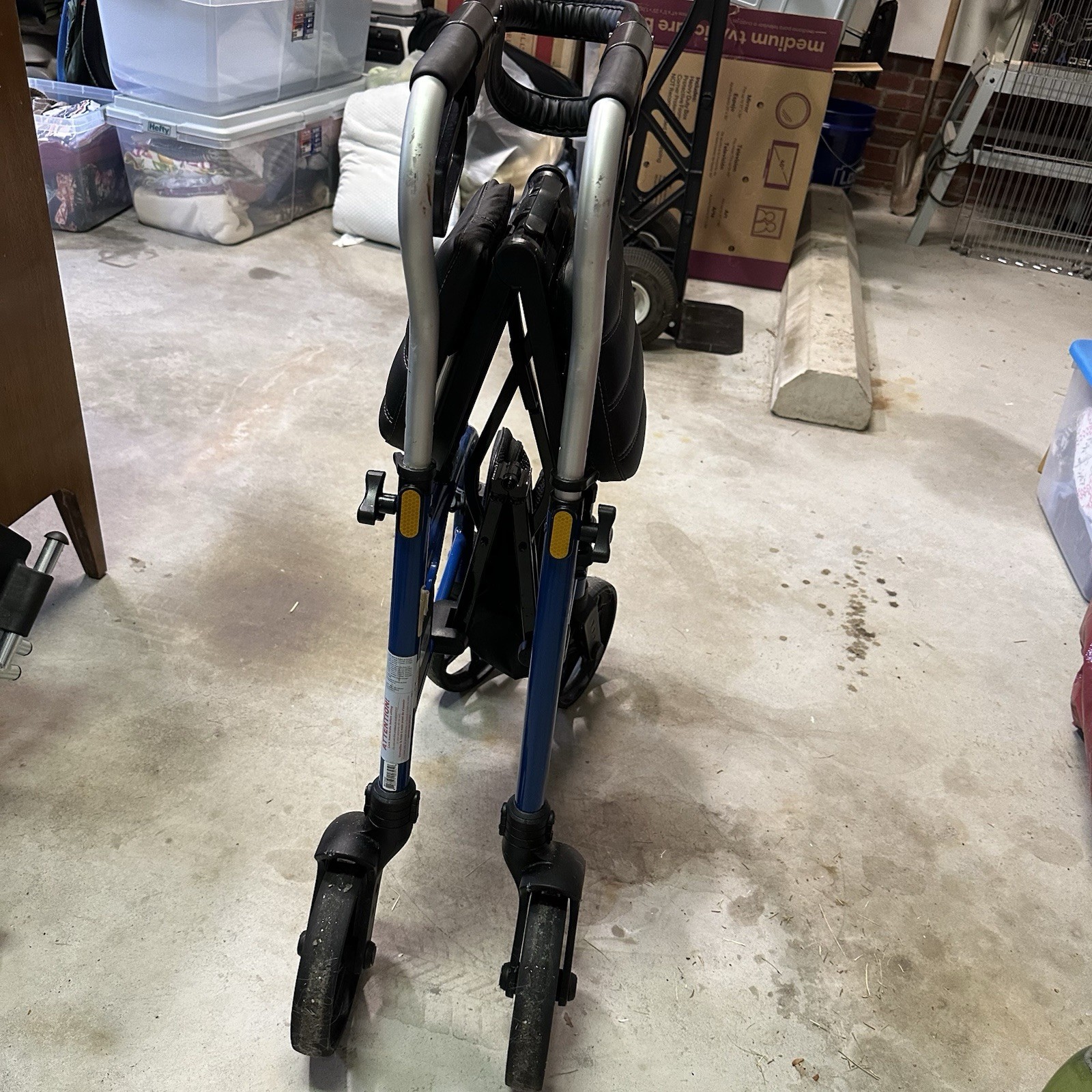 Evolution Trillium Lightweight Rollator Walker with Seat & Storage – Blue