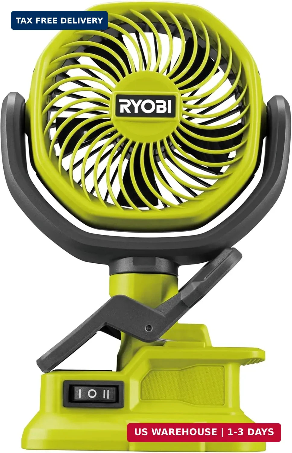 RCF18-0 18V ONE+ Cordless 10cm Clamp Fan (Bare Tool) Hyper Green | PCF02B