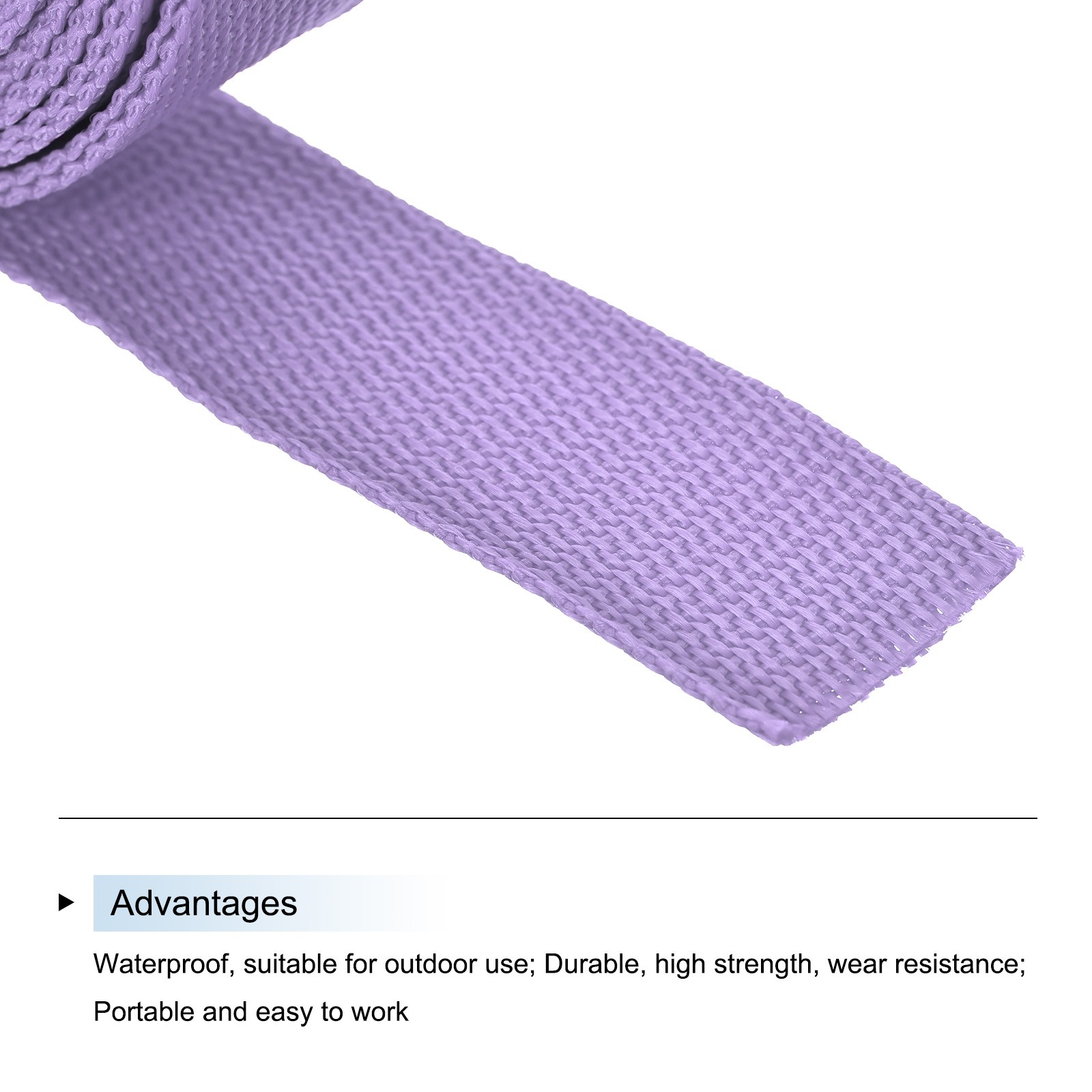 Lightweight Polypropylene Webbing Strap 3.8cm 10 Yard Lavender Purple