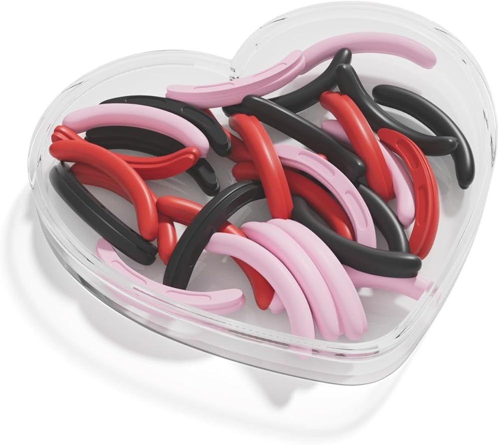 Eyelash Curler Refills with a Heart-Case, Colorful Eyelash Curler Pads,
