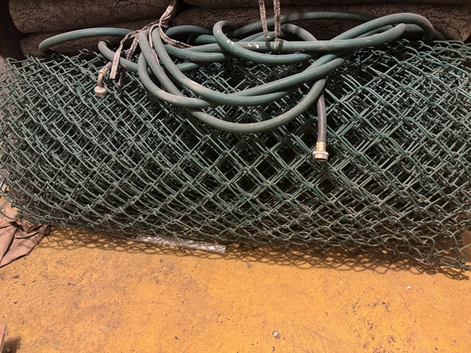4 Ft x 50 ft. Green Vinyl Coated Galvanized Steel 9-Gauge Chain Link Fabric Roll