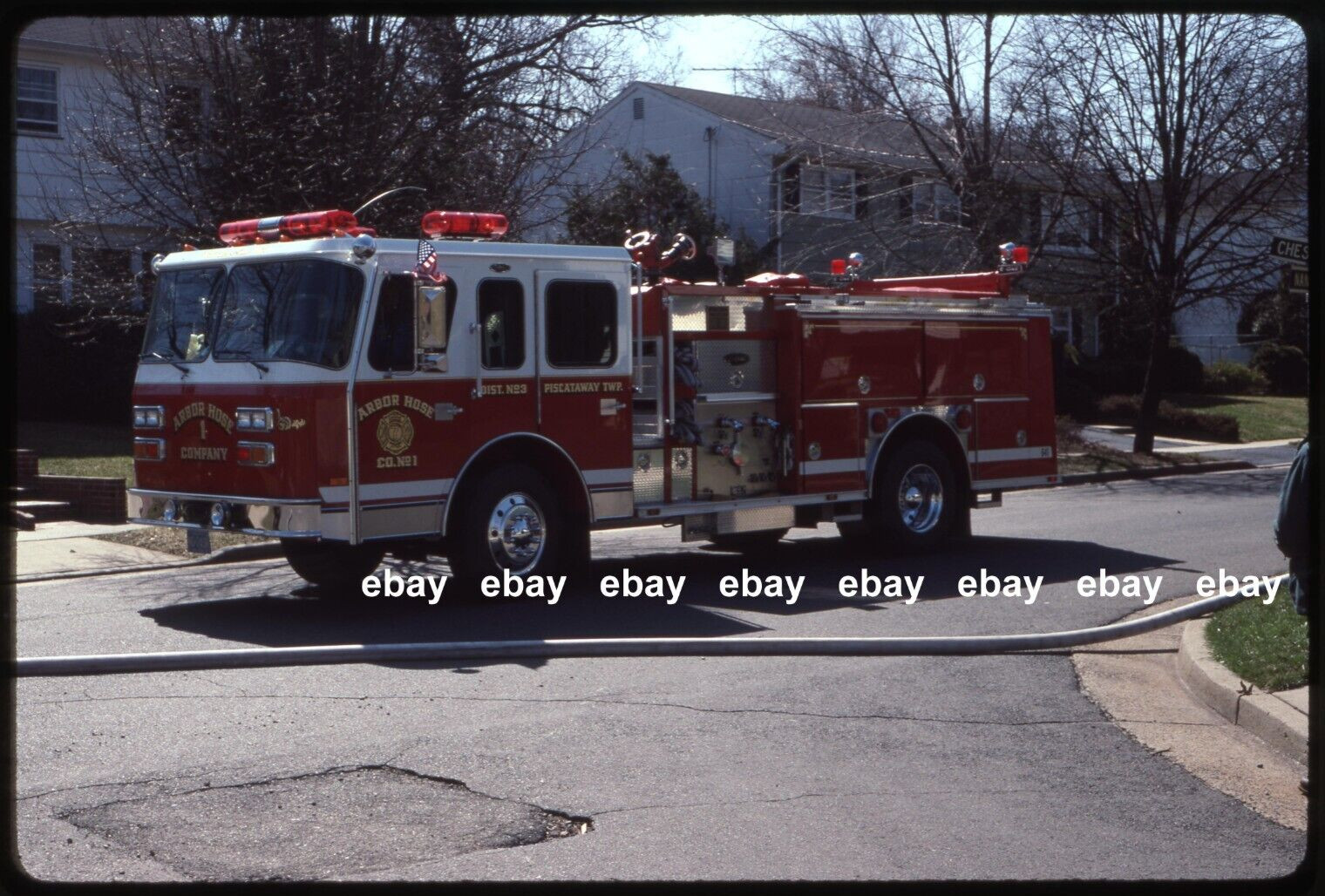 Arbor HC Piscataway Twp NJ 1990 Emergency One pumper Fire Apparatus Slide