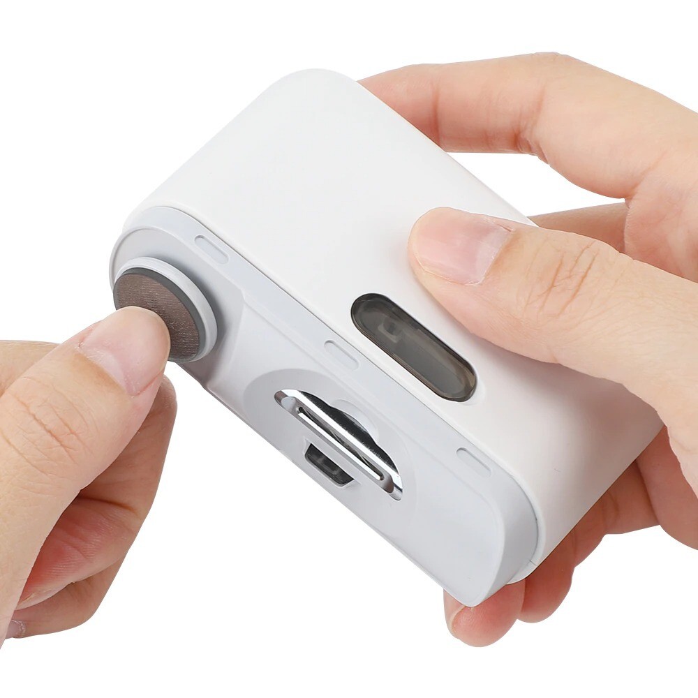 2 in 1 Electric Nail Clipper Polishing USB Rechargeable Nail Trimmer Cutter Toe