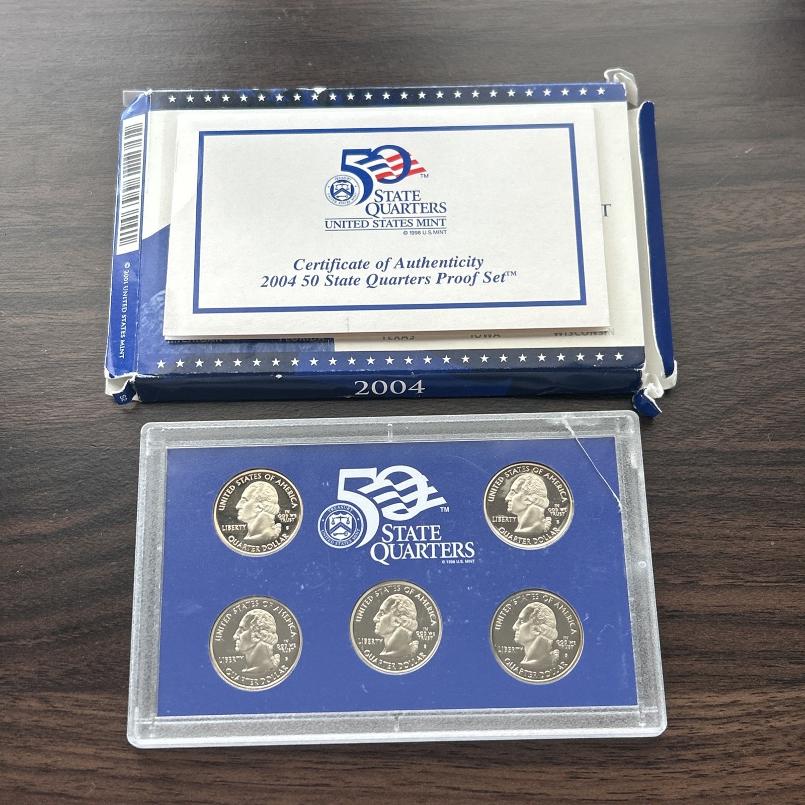 2004 U.S. State Mint Quarters Proof Set