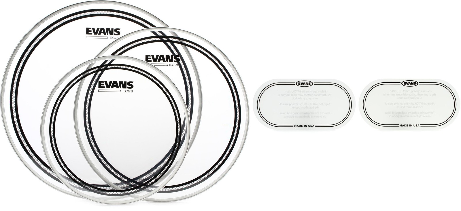 Evans ETP-EC2SCLR-F + Evans EQPC2 Value Bundle