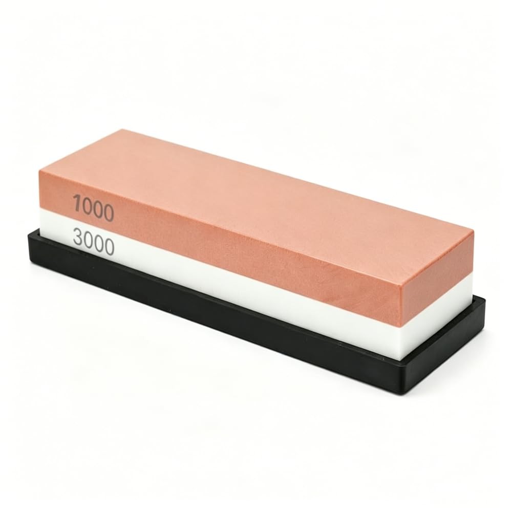 Knife Sharpening Stone,2 Side 1000/3000 Grit Whetstone for Kitchen Hunting Pocke