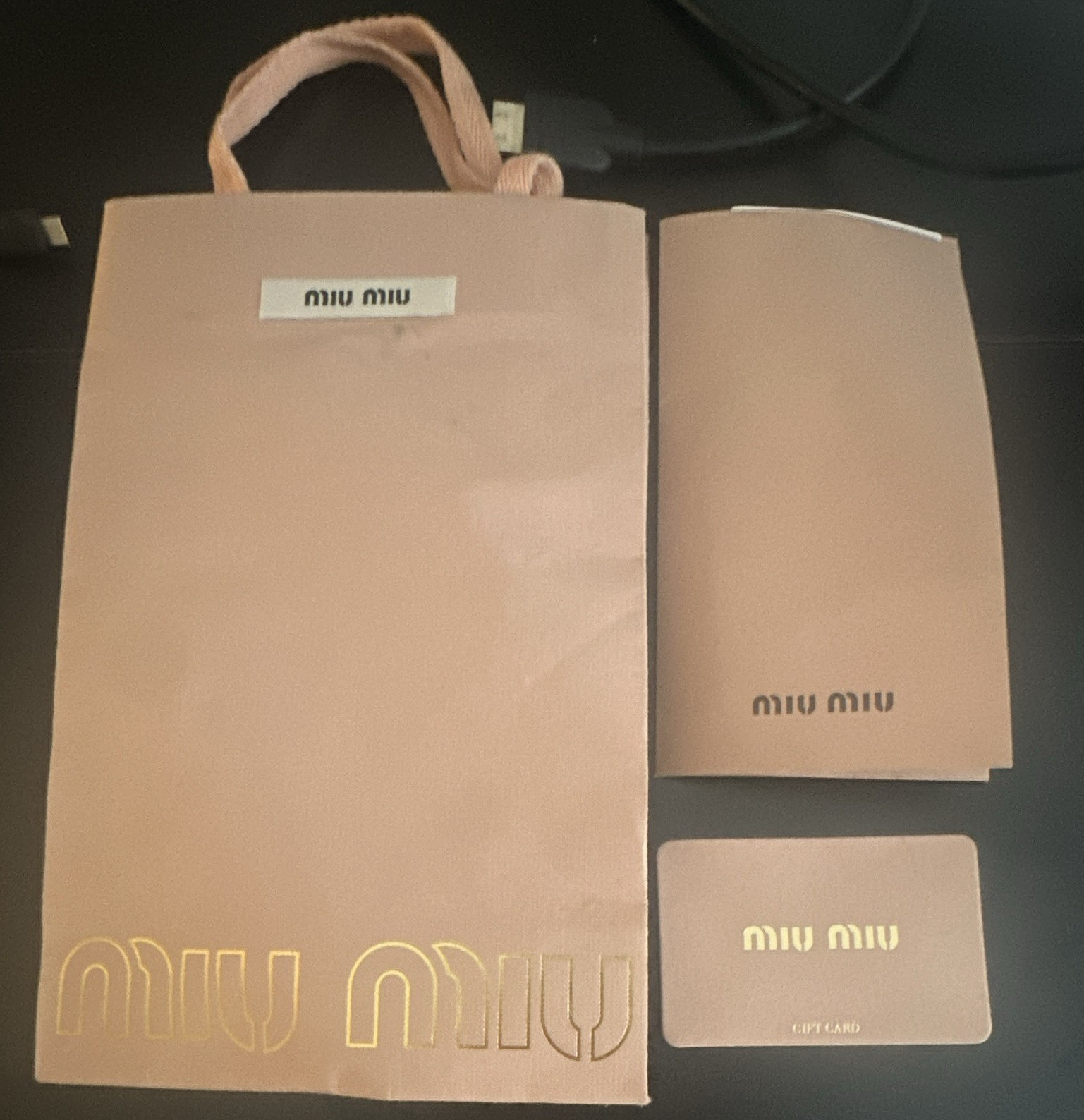 Miu Miu $300 Unused Gift Card