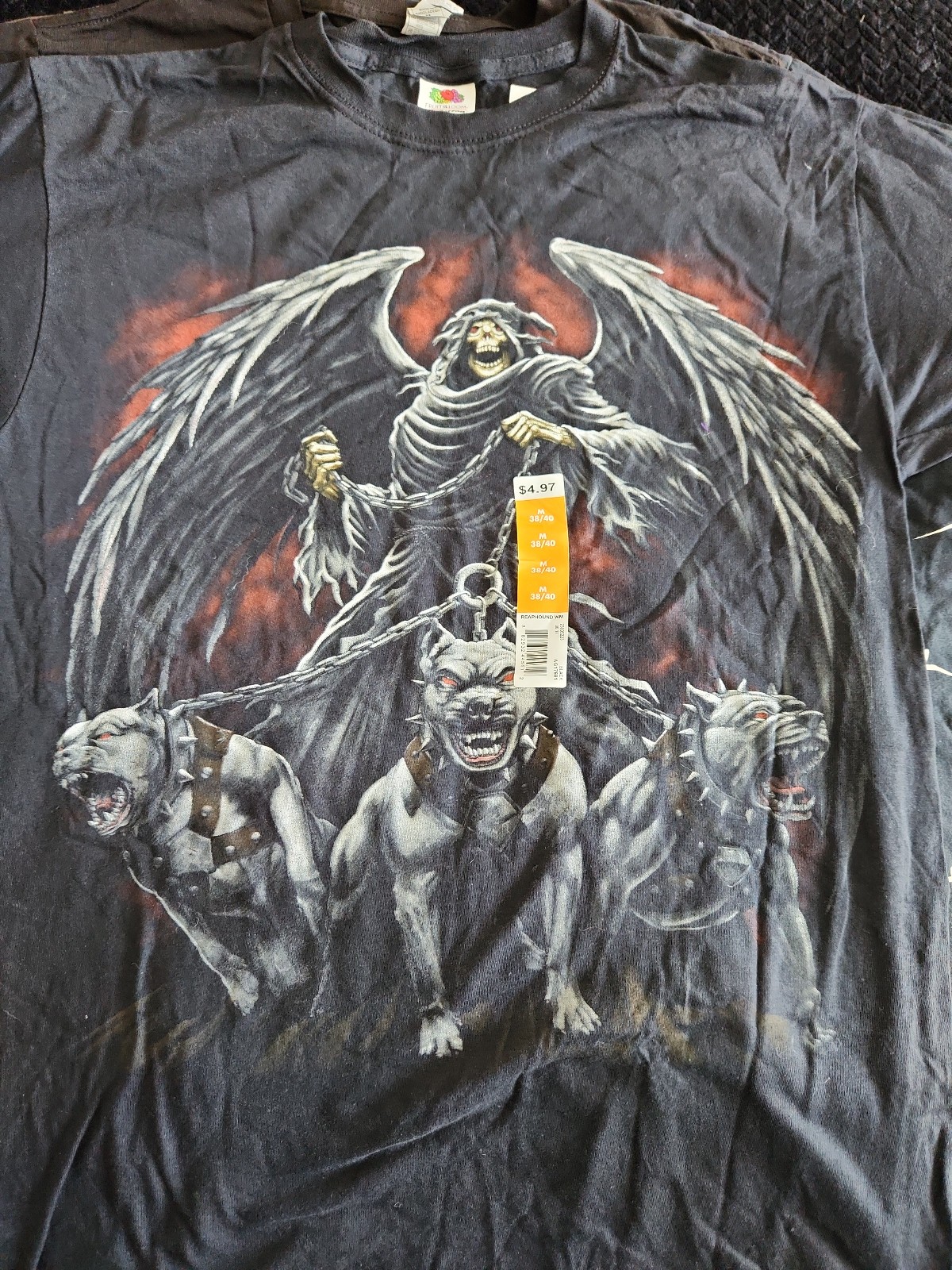 Walmart T-Shirt NEW w/ Tag - Size M Medium - Grim Reaper with Hell Hounds