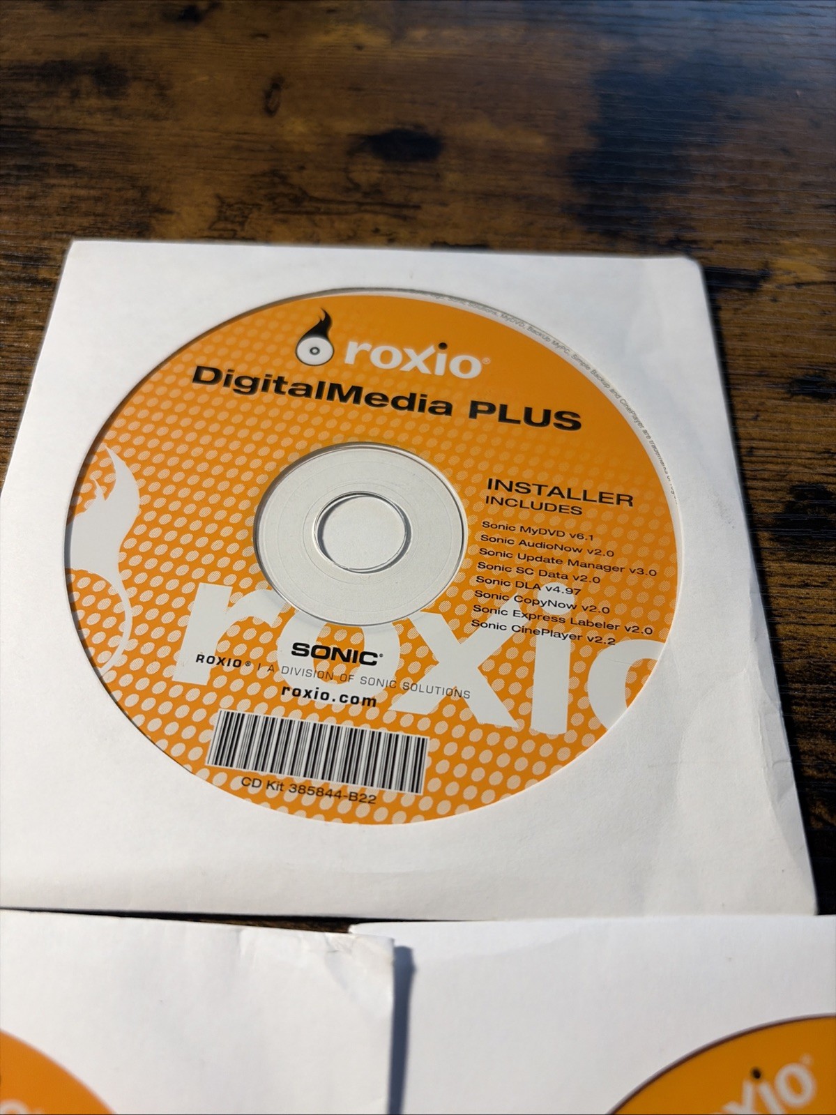 ROXIO Sonic Digital Media Plus / Roxio Easy Media Creator, Installer Windows XP