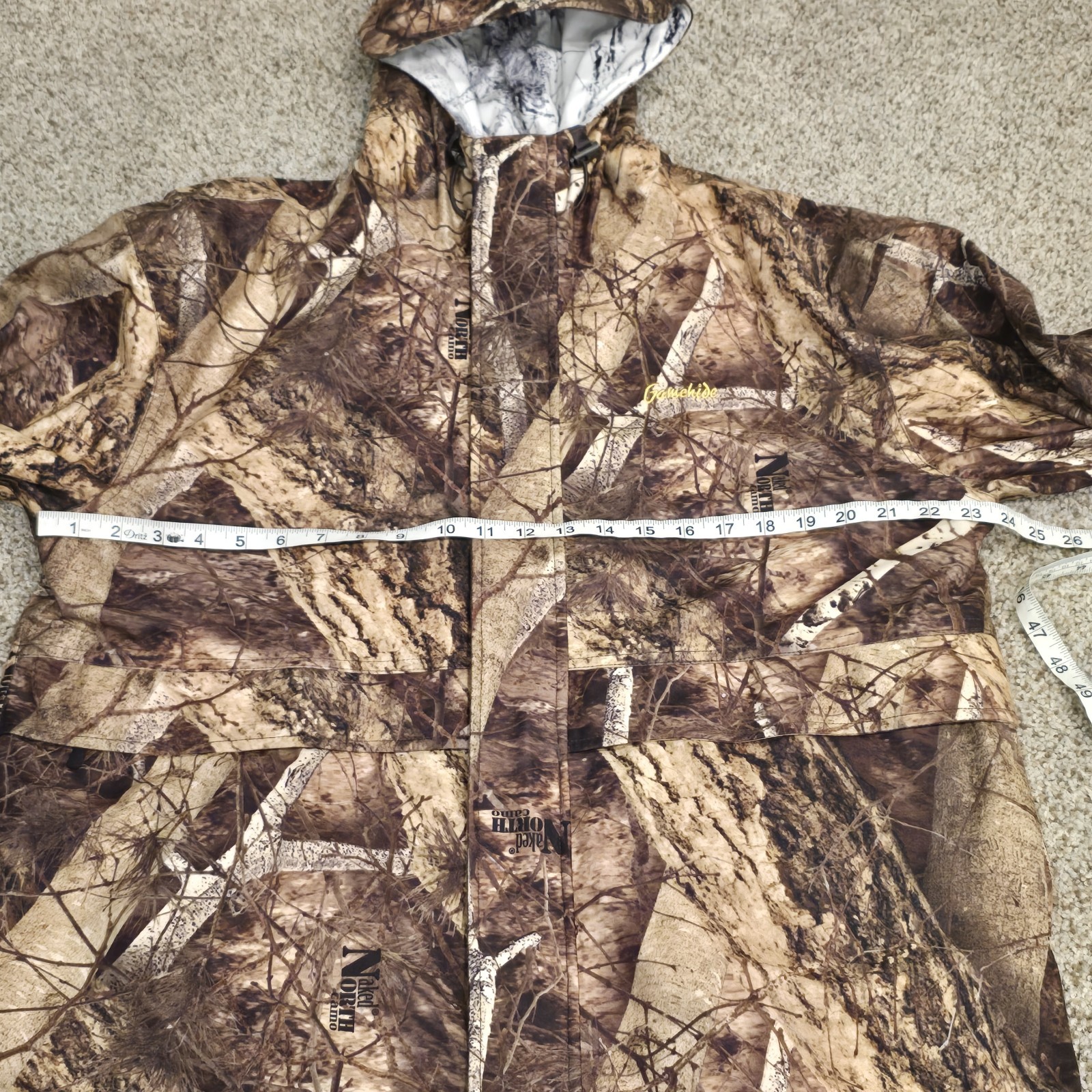 Gamehide Windproof Jacket Reversible Naked North Snow Camo. Size L NWOTs