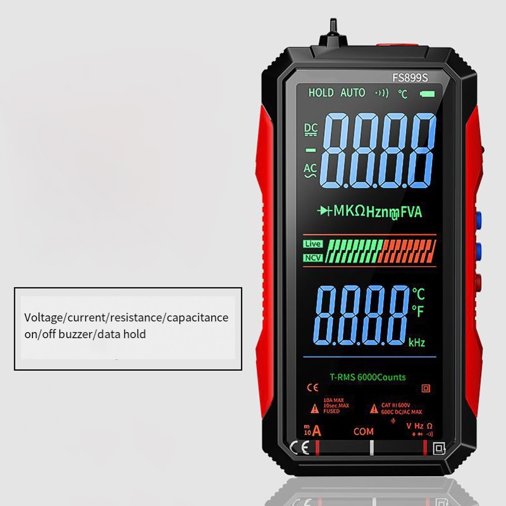 FS899S Test Meter Supporting Multiple Measurement Modes Including AC DC Voltage