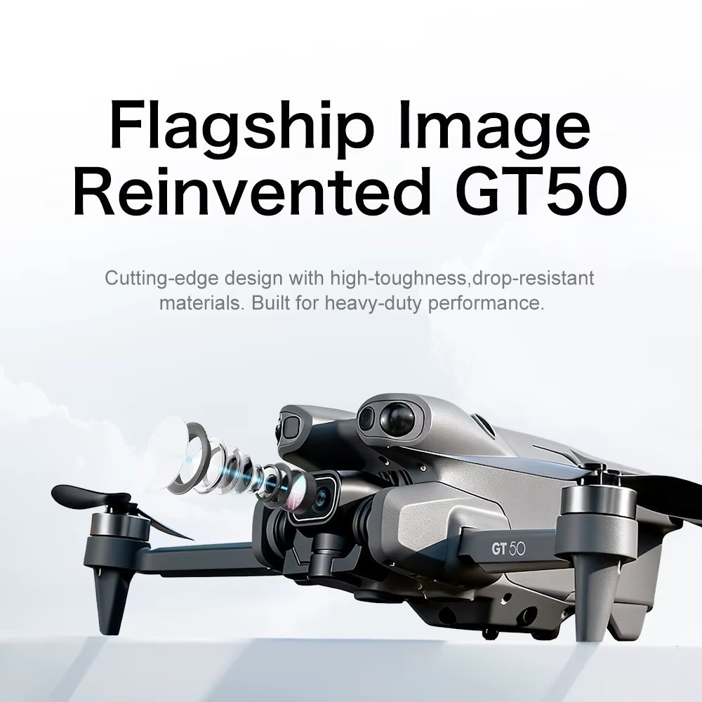 GT50 Brushless Drone 8K Dual Camera 4.3" Screen Obstacle Avoidance RC Quadcopter