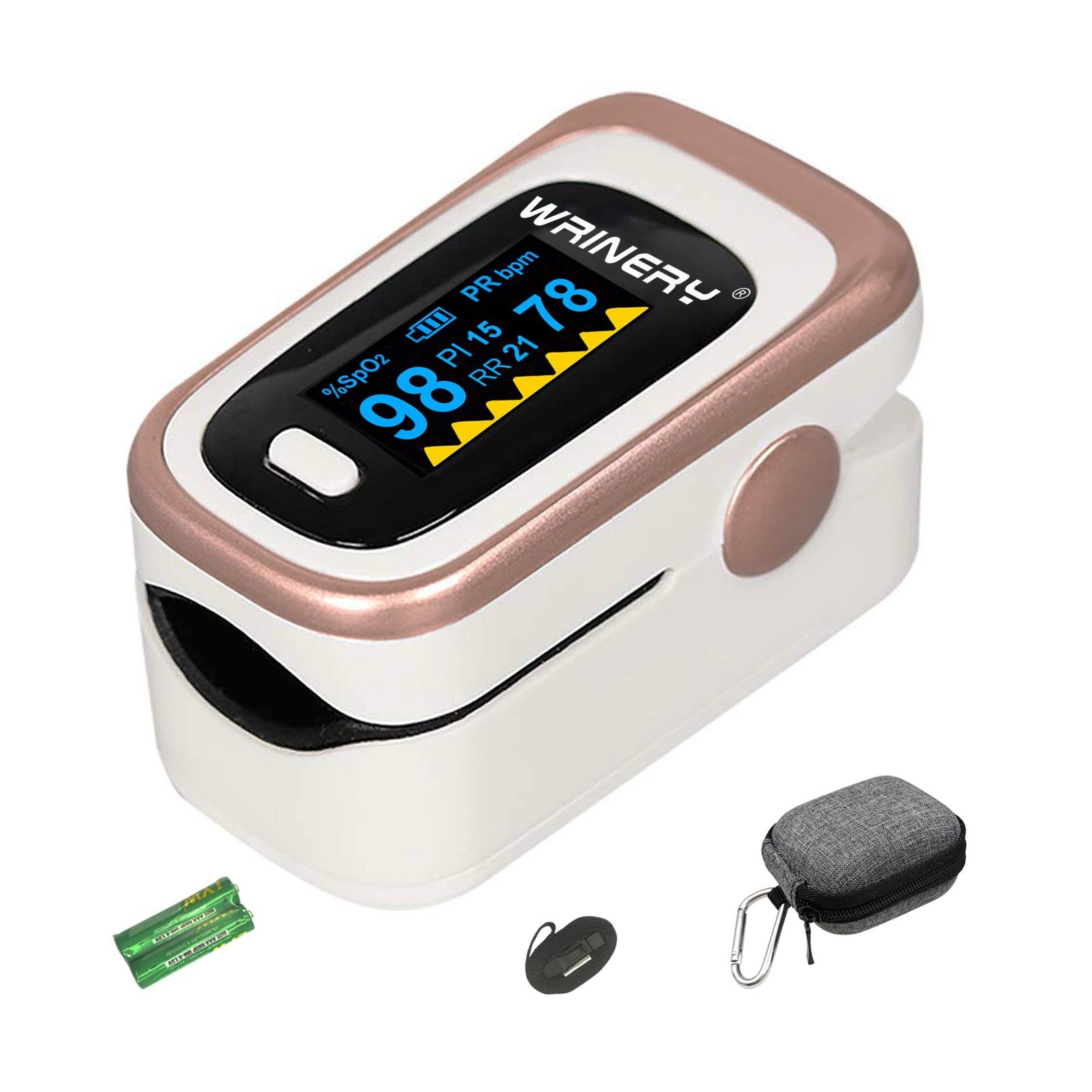 WRINERY Oxygen Saturation Monitor, Pulse Oximeter Fingertip, Oxygen Monitor, ...