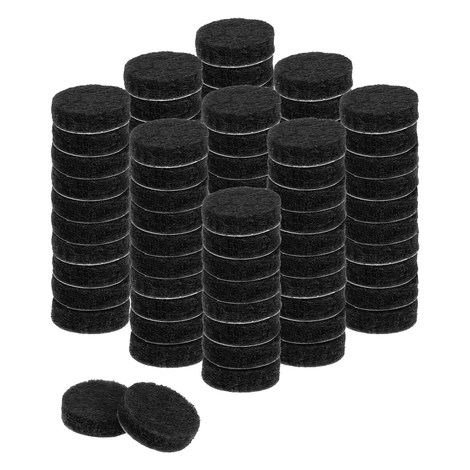 Round Felt Furniture Pads, 90Pcs 0.4" x 0.12" Adhesive Felt Pad, Black