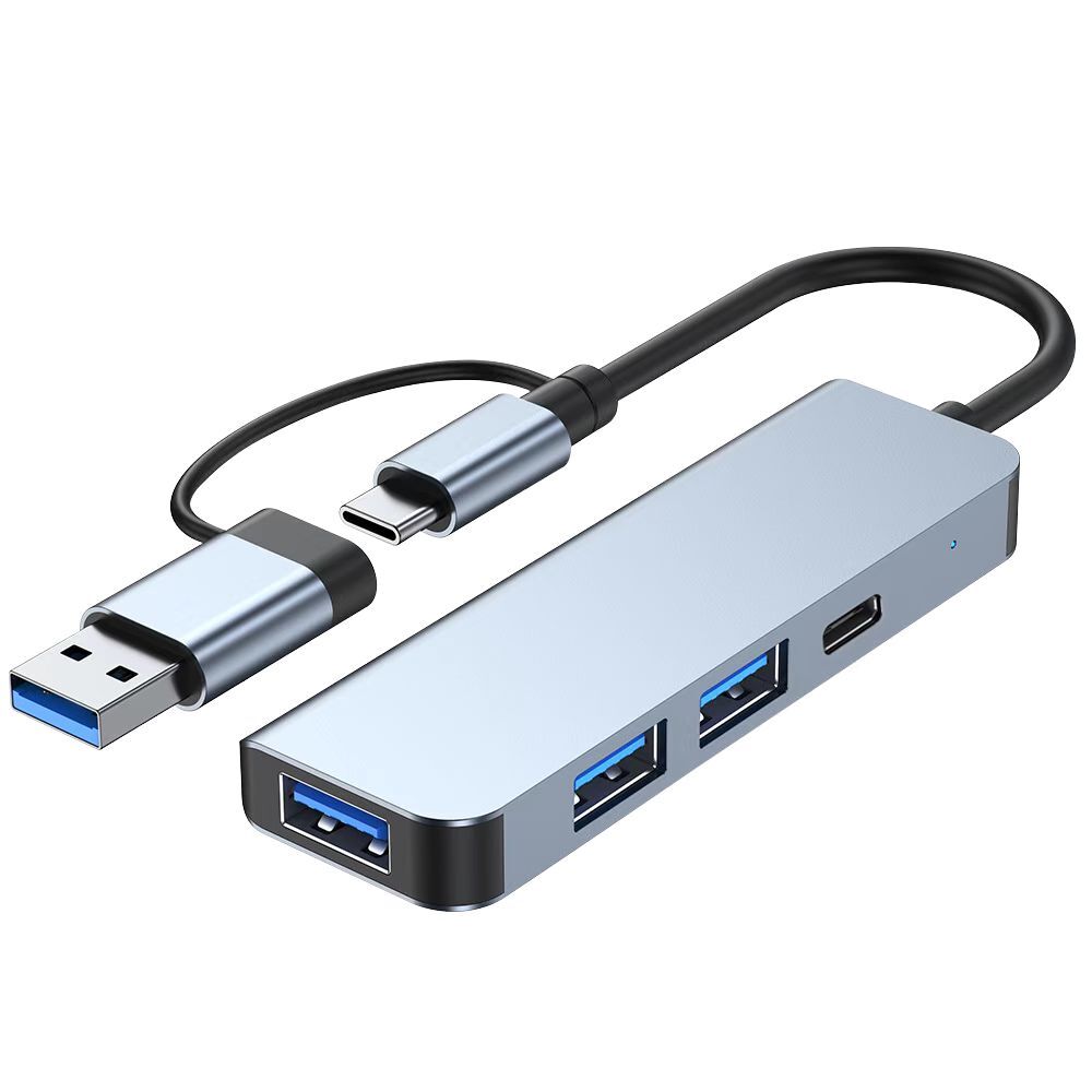 TYPE-C & USB 3.0 to HUB 4 in 1 USB 3 Port HUB+1 Port USB-C Splitter Adapter USB