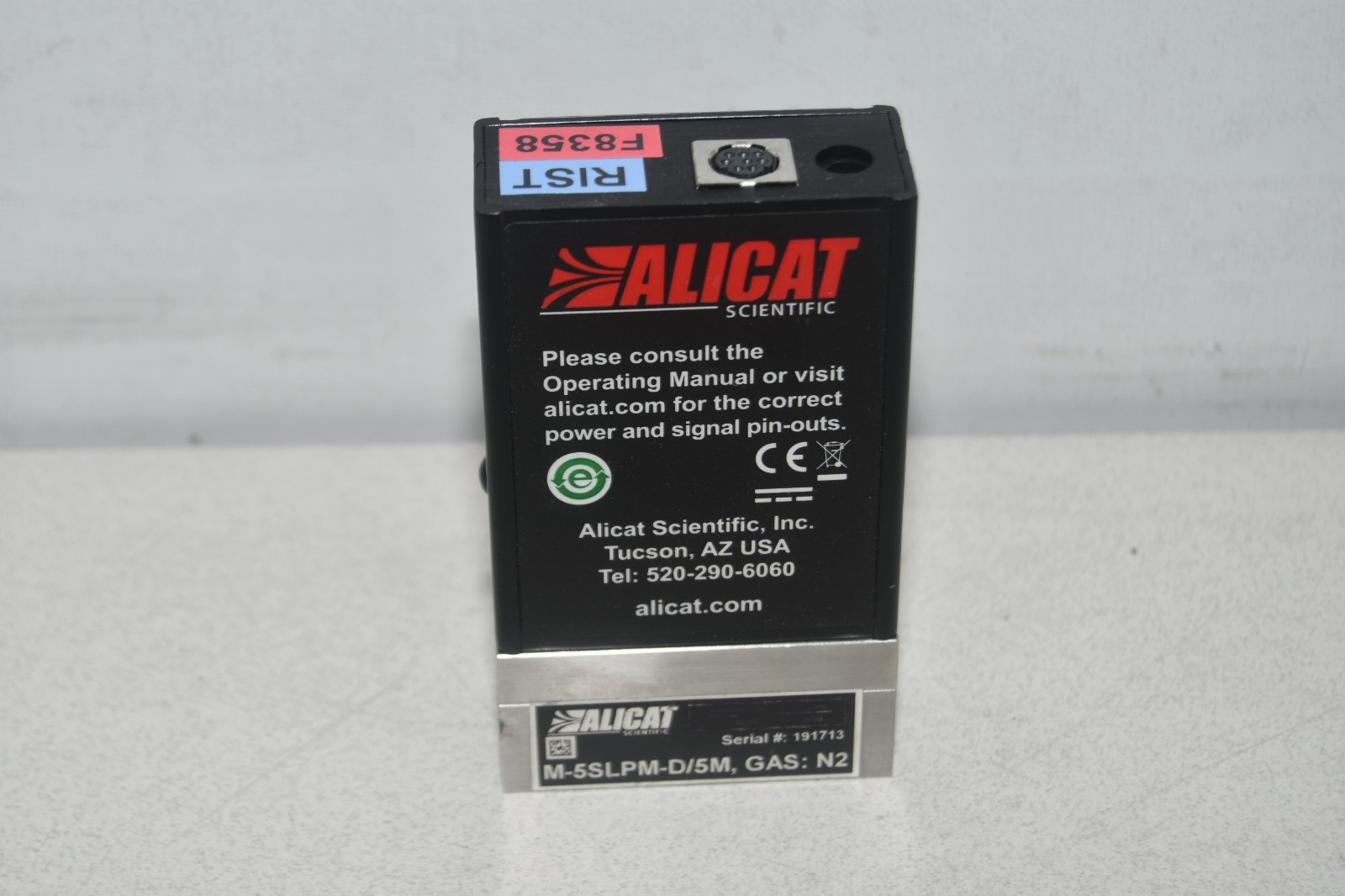 ^ Alicat M-5SLPM-D/5M Gas: N2 Flow Controller #X8355