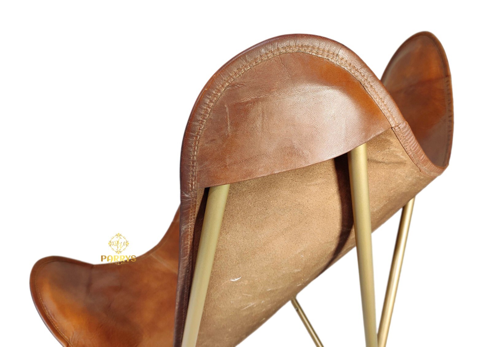 Arm Chair - Iron Openable Butterfly Stand and Cover Chair - Leather Chair PL2.64