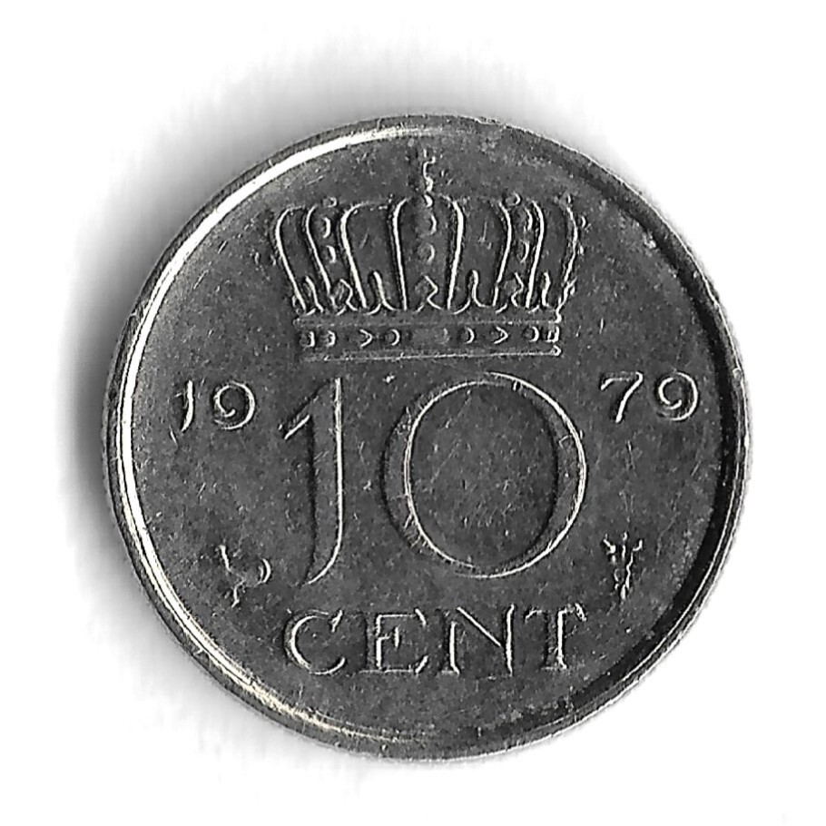 1979 Netherlands 10 Cents World Coin - KM# 182