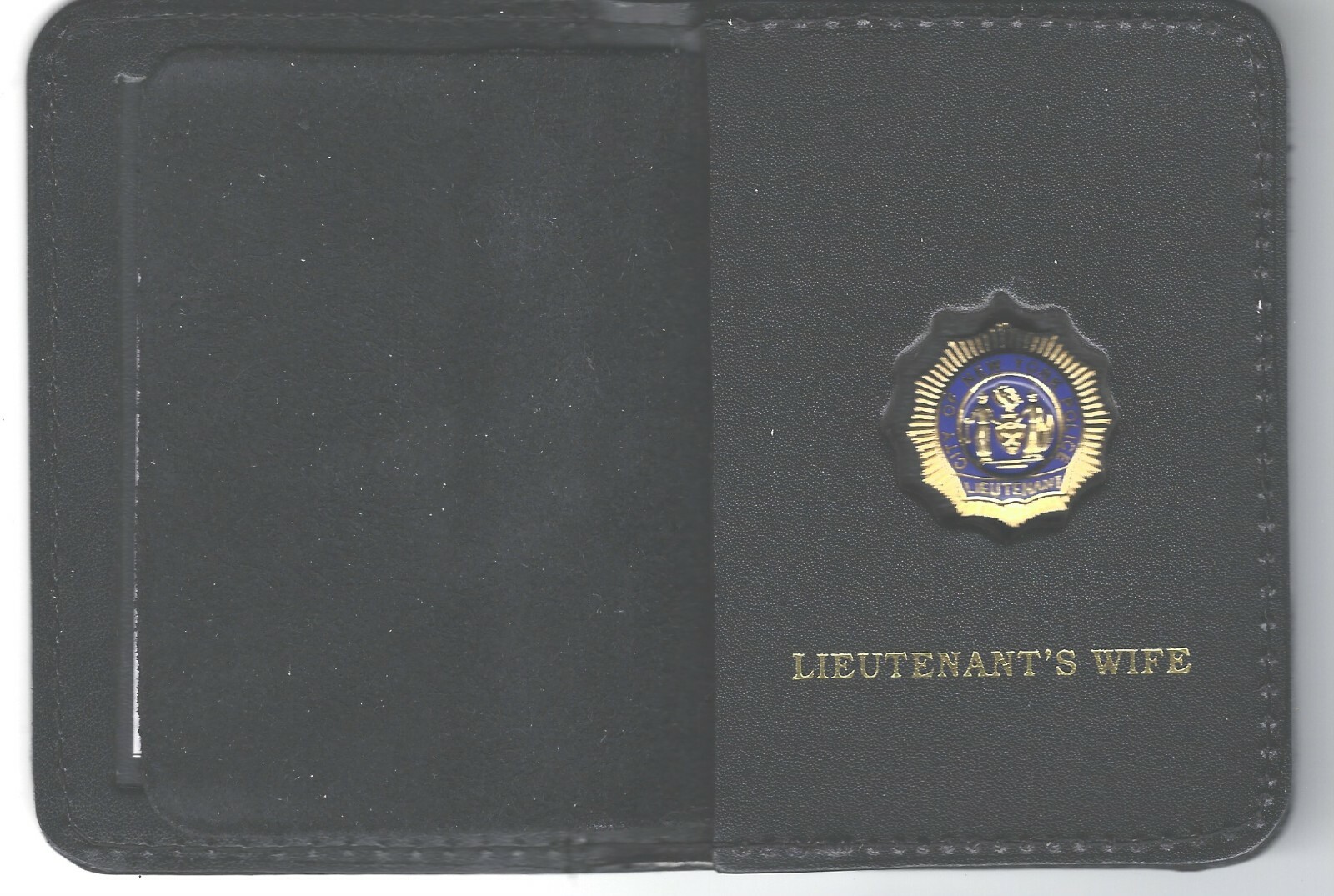 Police Lieutenant's Wife mini 1-inch pin Wallet (pin included)
