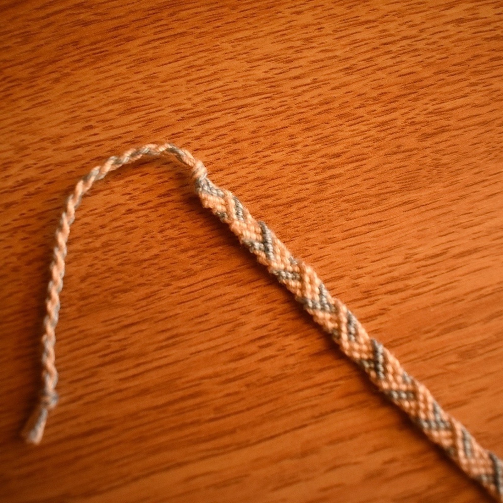 Cream Blue Woven Bracelet