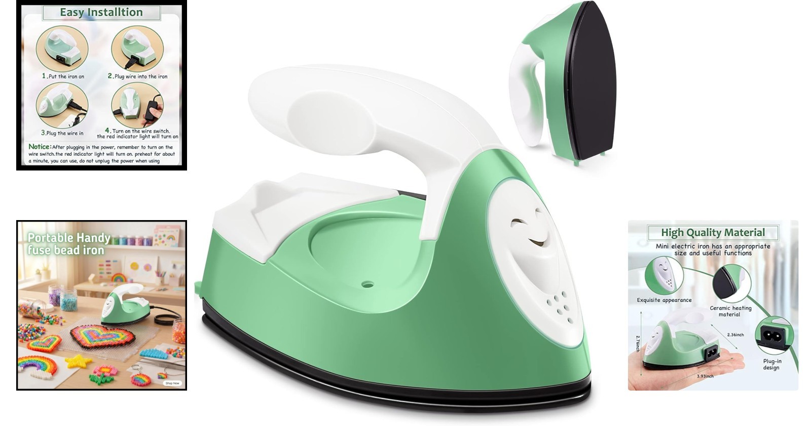 Mini Craft Heat Press & Iron – Portable DIY Tool for Small Projects