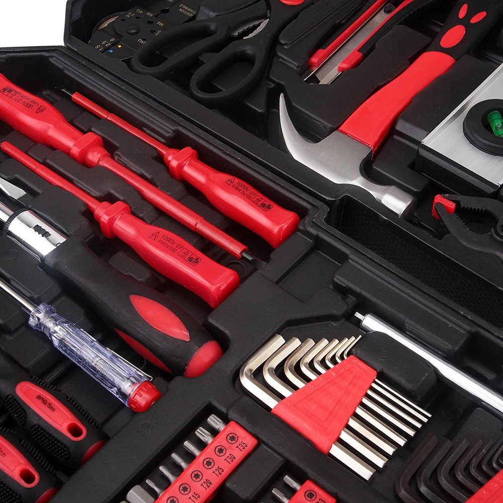 799Pcs Tool Set Silver Aluminum Trolley Storage Case