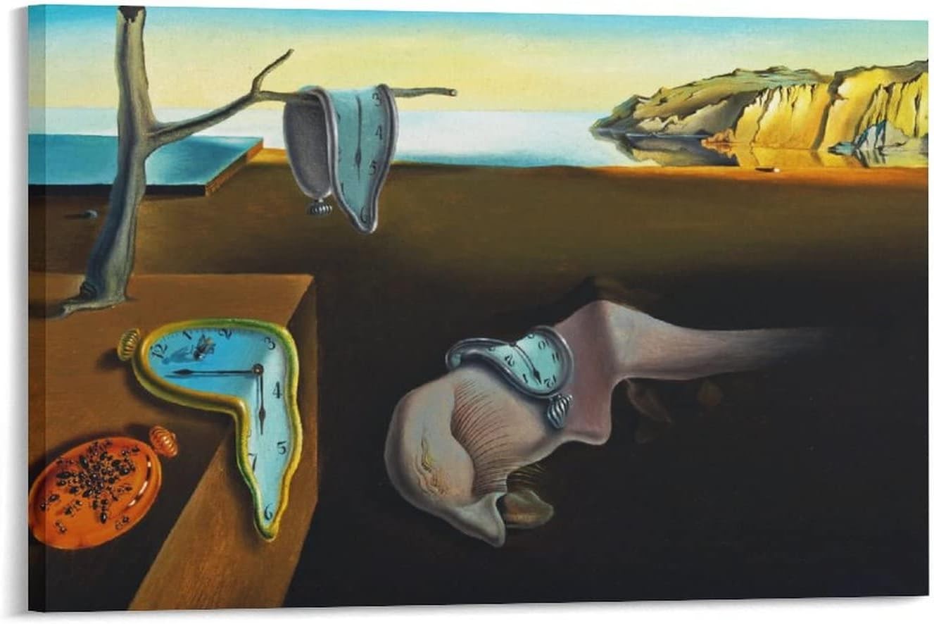 The Persistence of Memory Salvador Dali Poster Canvas Wall Art Living Posters