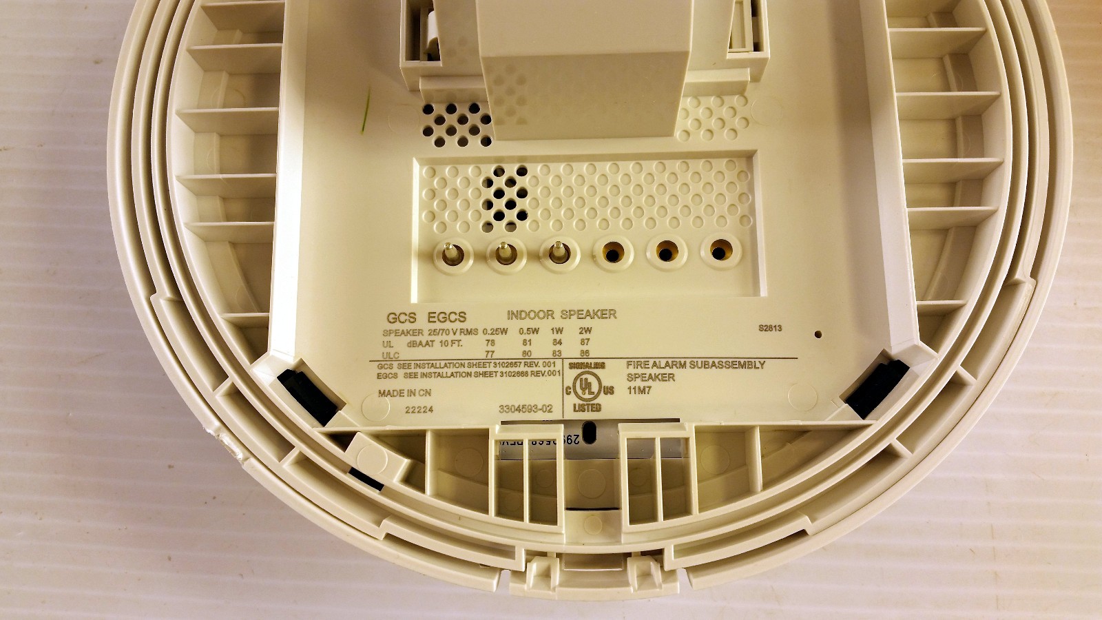 Edwards GCSWF Ceiling Speaker / White / FIRE Marking