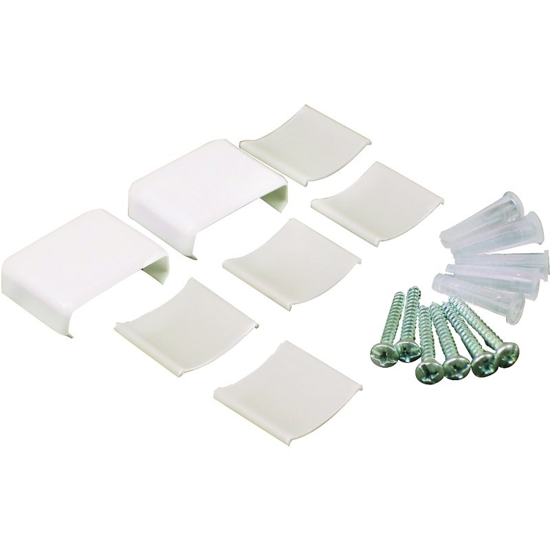 Wiremold NMW910 Raceway Accessory Pack, Metallic, Plastic, White, For: NM1 Wire