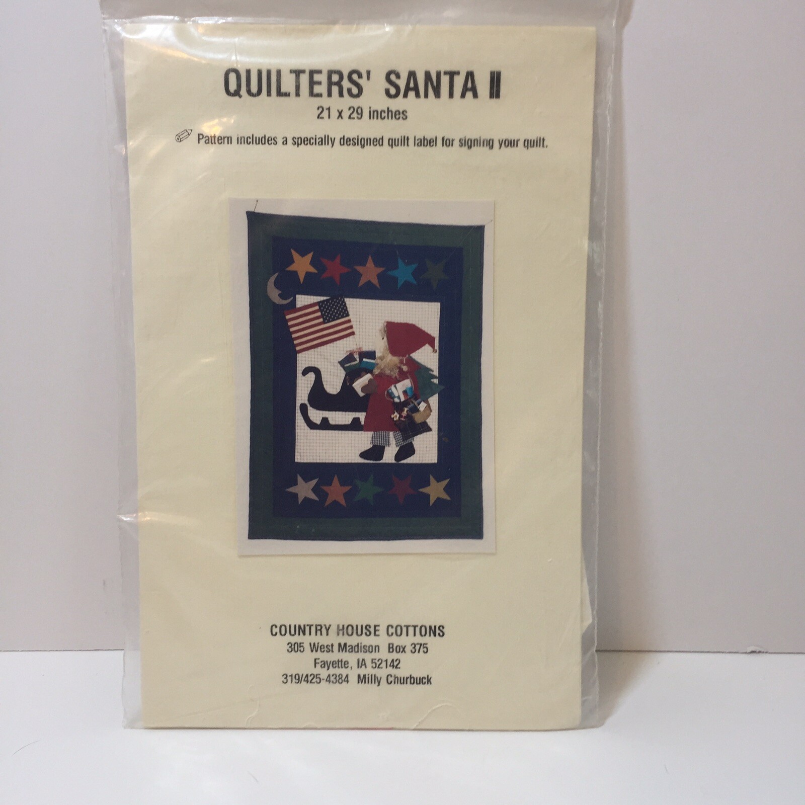 Quilter's Santa's 2 Quilt Pattern 21" x 29" Country House Cottons