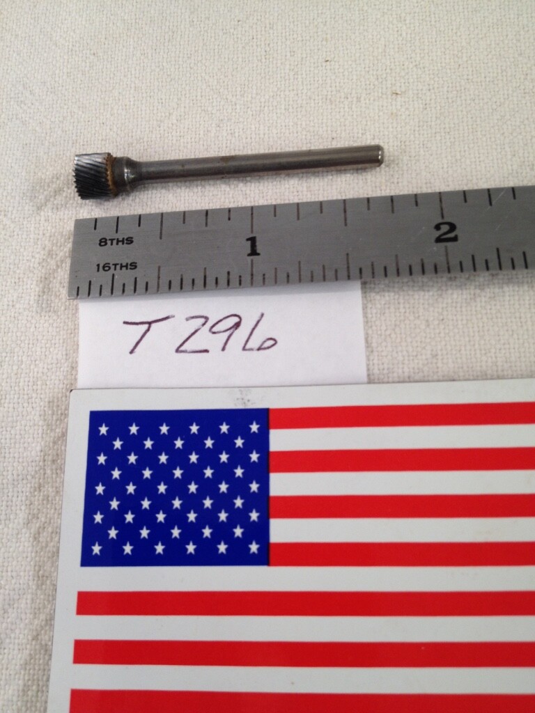 NEW FALCON / SGS 1/8" SH CARBIDE BURR. SB-51 SINGLE CUT END CUT. FINE CUT -T296-