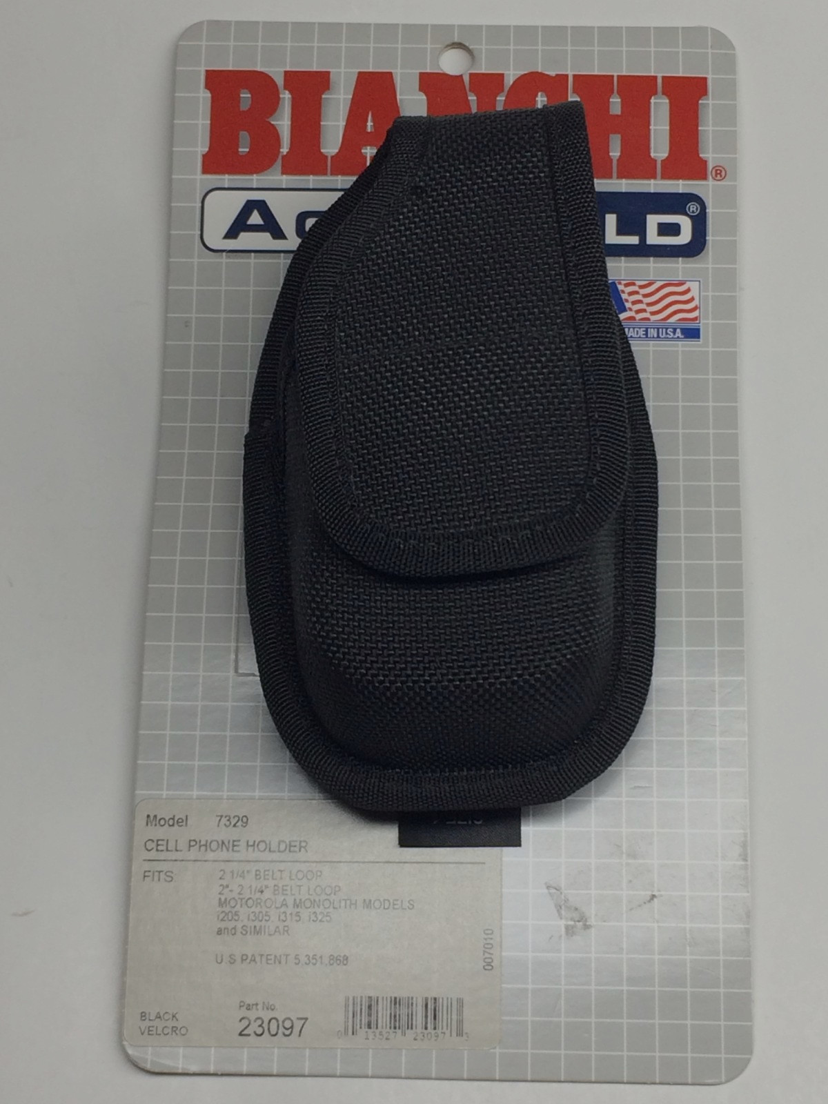 BIANCHI ACCU MOLD ELITE ACCUMOLD ELITE MODEL 7329 CELL PHONE HOLDER BLACK NEW