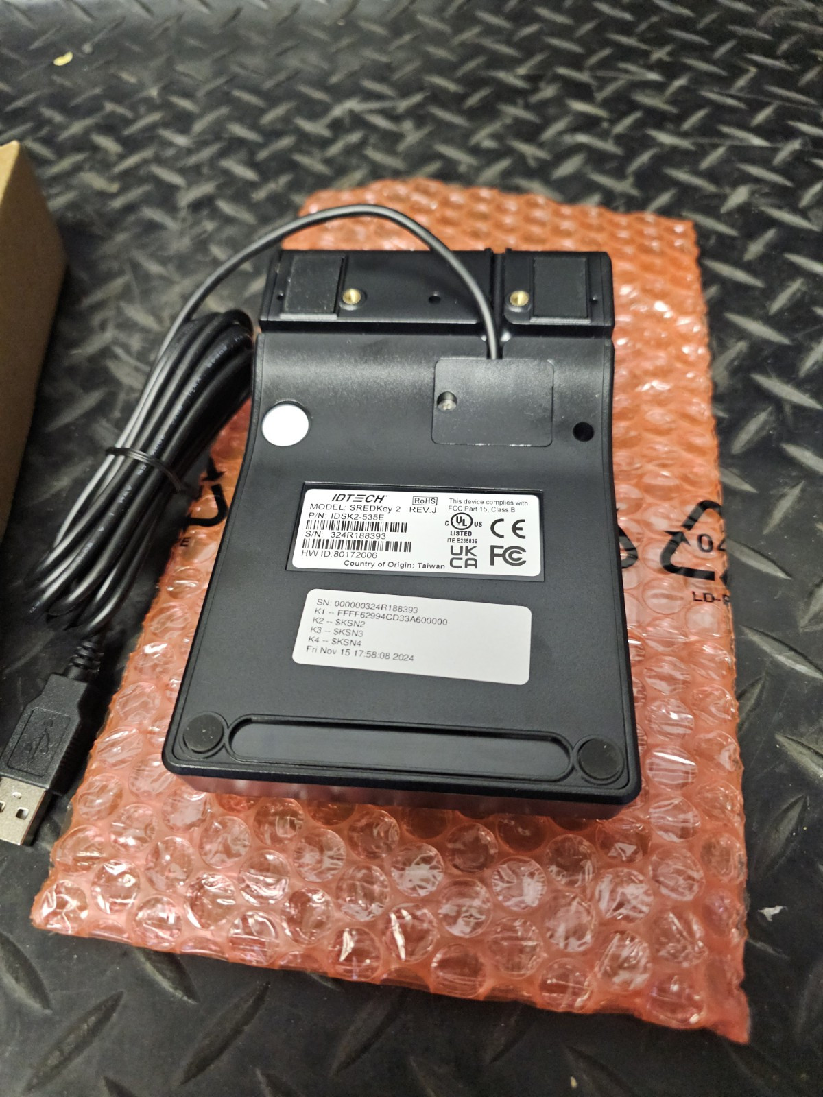 🔥New🔥 ID Tech SREDKey 2 KeyPad Card Reader IDSK2-535E
