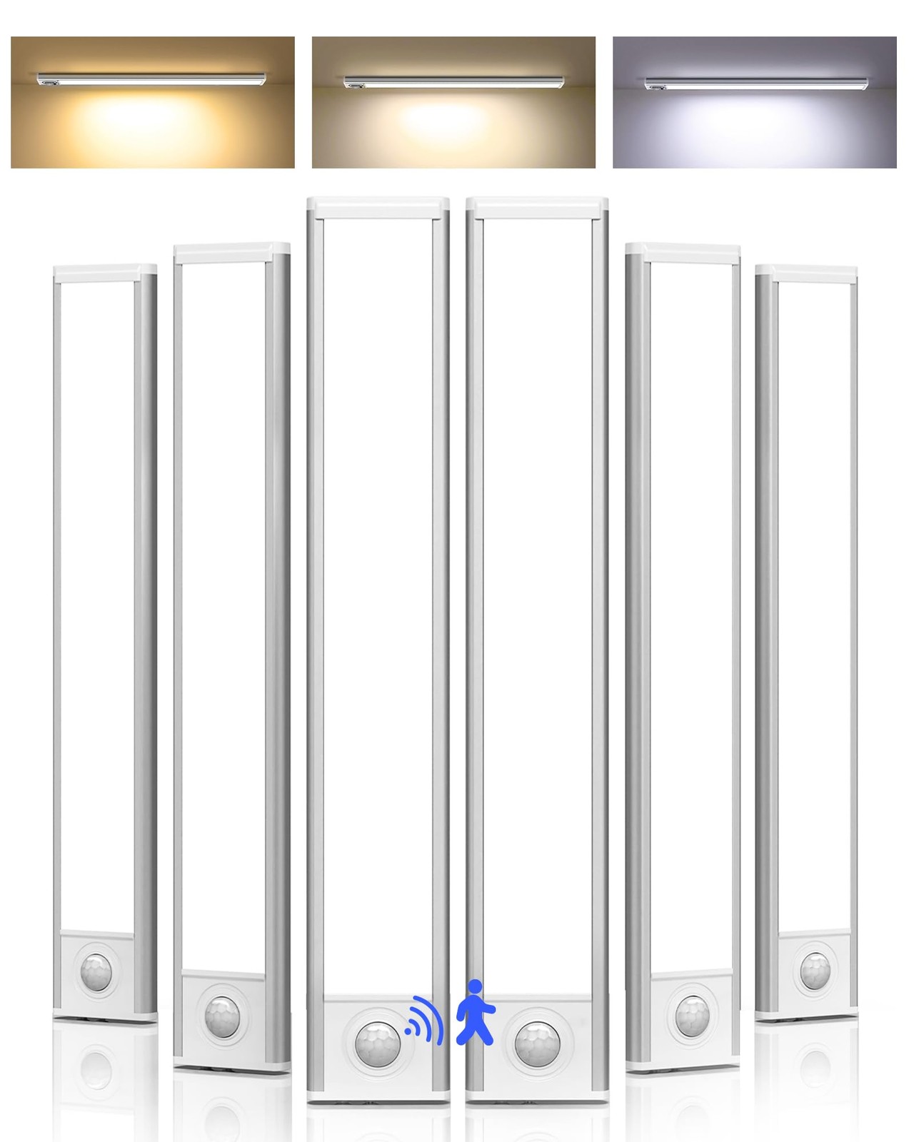 Under Cabinet Lighting, 12inch Rechargeable Motion Sensor Light Indoor, 1800m...