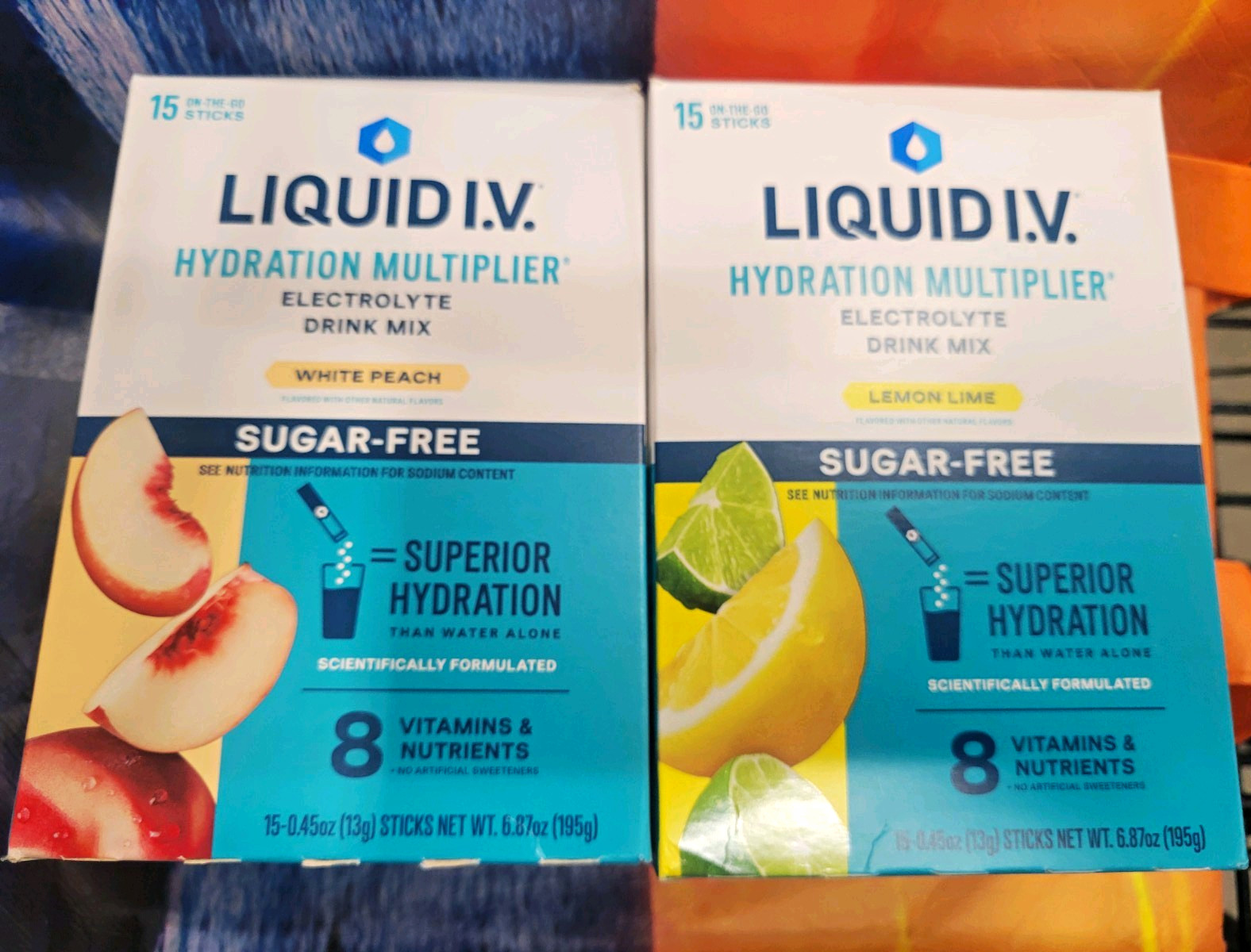 Liquid I.V. Hydration Multiplier Sugar-Free Electrolyte Mix 15 Sticks, 2 Flavors