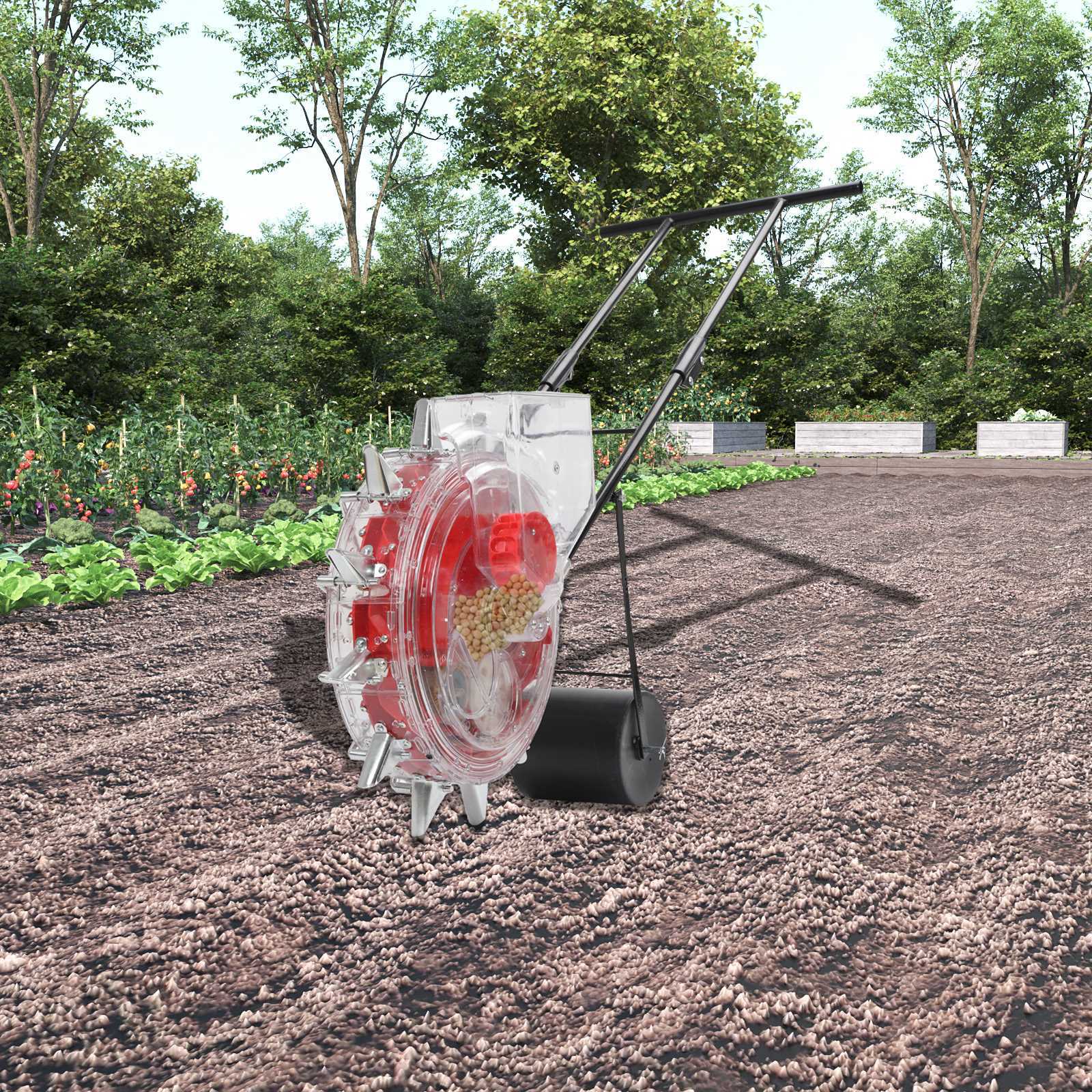 Manual Seeder Machine Soy Corn Carousel Precision Seeding Tool Hand Push Roller