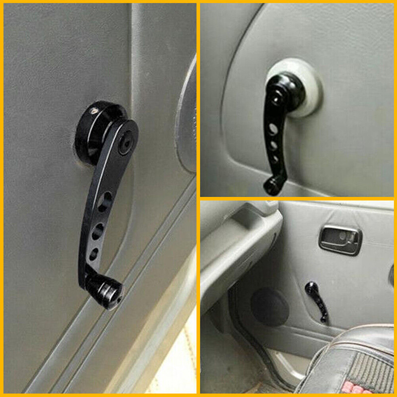 Set Black Window Winder Crank Car Manual Door Handle For Honda Civic 1984-2000