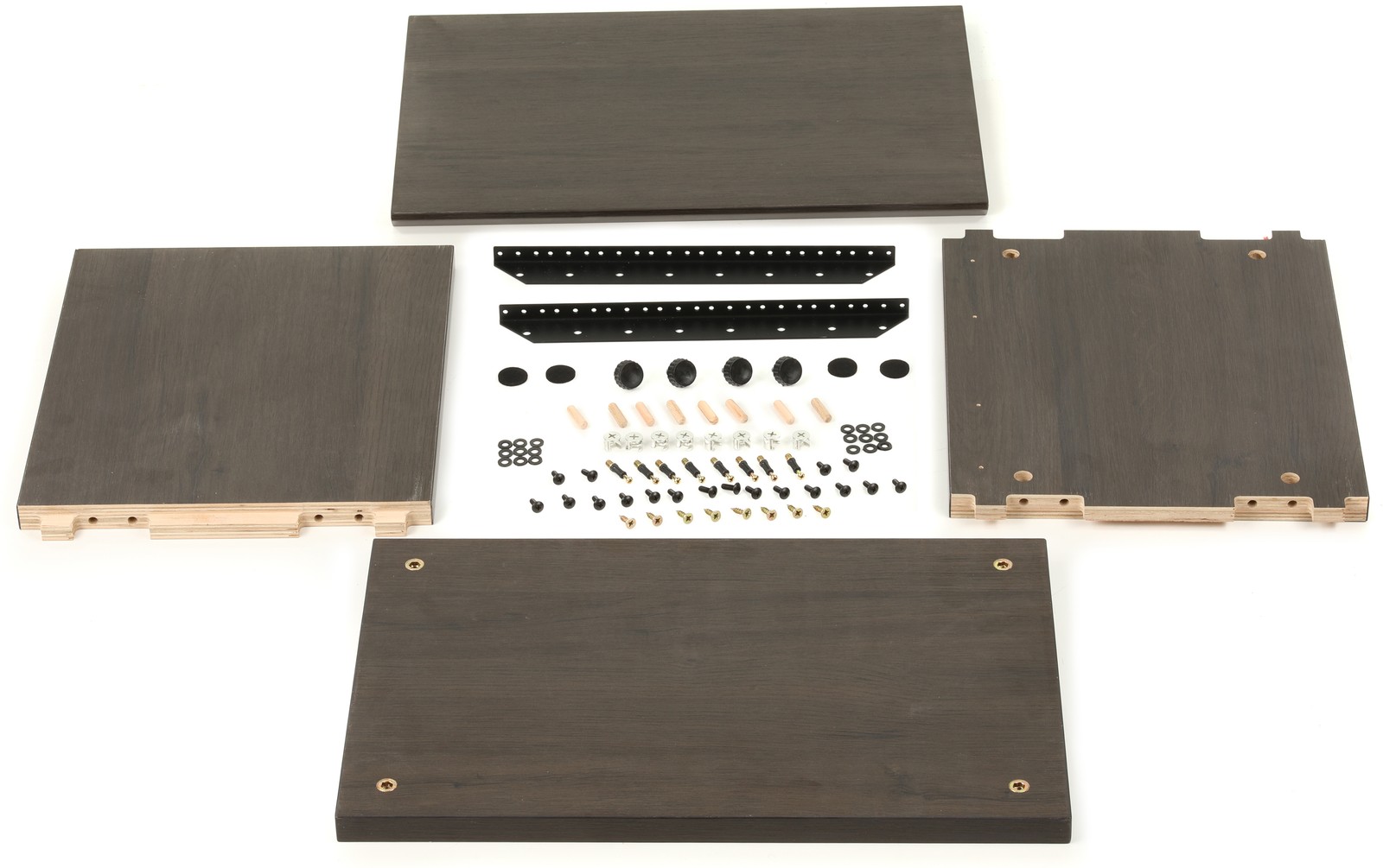Gator Frameworks Elite 8U Desktop Studio Rack - Dark Walnut Brown