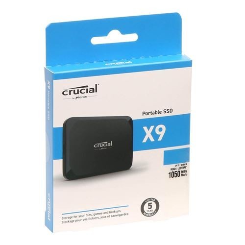 Crucial X9 2TB Portable SSD External Solid State Drive - Black